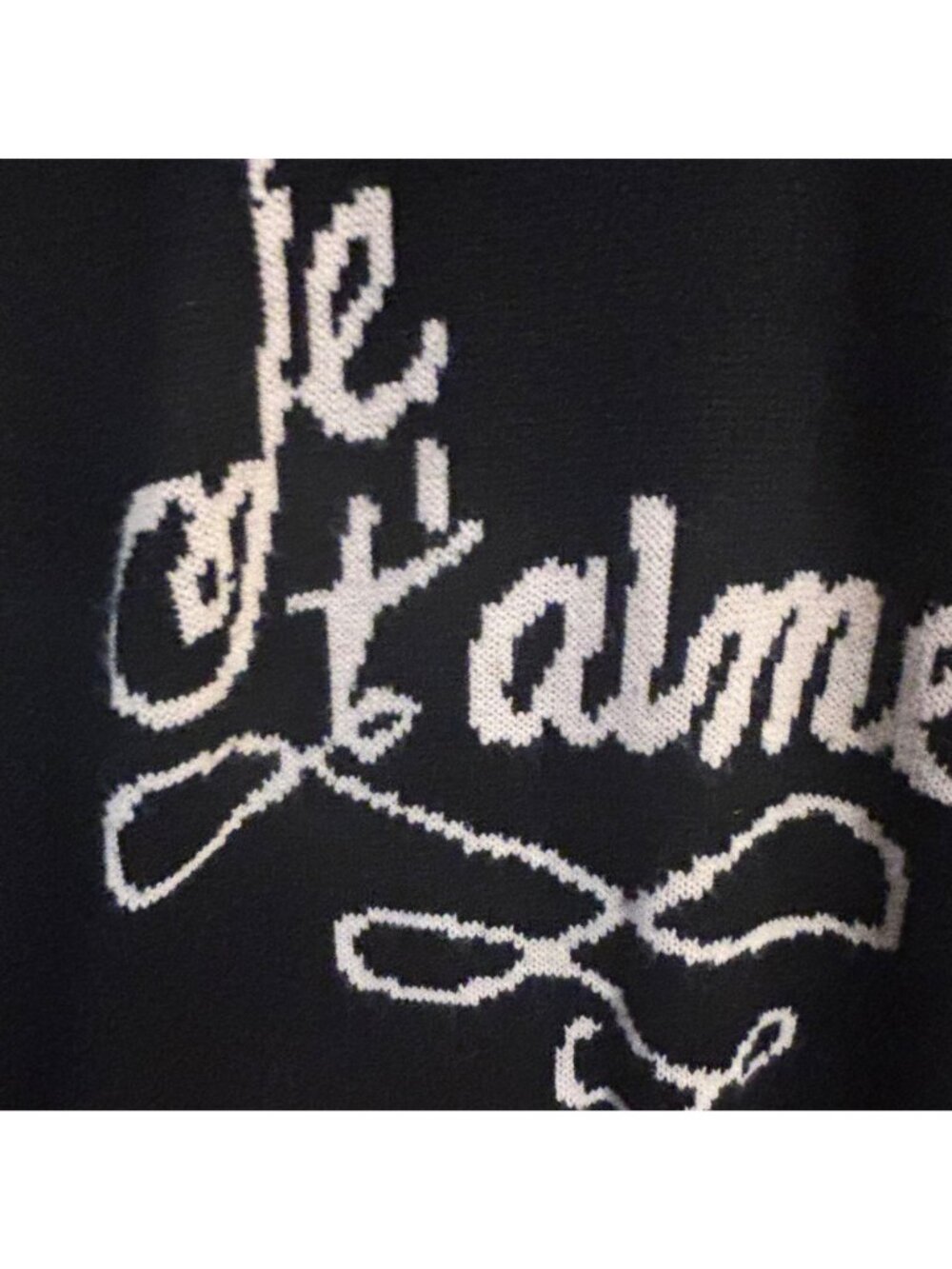 Rebellious One “Je t’aime” Black Graphic Sweater Size L - Picture 5 of 7